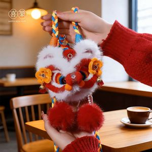 Mochila con diseño de varita de Año Nuevo, Año del Caballo 2026, Estilo Chino, Danza del León, Festival de Primavera, Rojo Festivo para Niños - Product Image 4