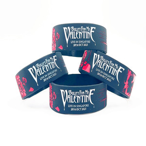 Bracelet en silicone écologique Bullet My Valentine, étanche, gravé, cadeau promotionnel original, incontournable pour les fans - Product Image 5