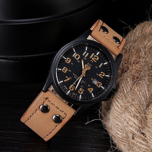 นาฬิกาข้อมือผู้ชาย <span class=keywords><strong>SOKI</strong></span> WH0107 สีน้ำตาล ระบบควอตซ์ เรืองแสง ขนาด 38 มม. ตัวเรือนโลหะผสม สายหนัง 18 ซม. พร้อมหน้าปัดแสดงวันที่ เหมาะสำหรับเล่นกีฬาและใช้ในชีวิตประจำวัน - Product Image 3