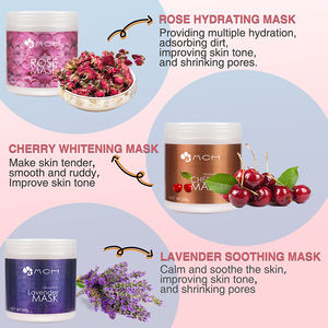 Masques faciaux à la lavande organique de SPA OEM, produit cosmétiques coréens, soins pour la peau, en caoutchouc au collagène, poudre hydrogel - Product Image 6