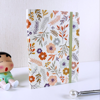 Shanghai Ando Fleur Impression Relié Journal Carnet A5 PU Tissu Lin Floral Couverture Journal Agenda