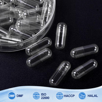 Prix d'usine, tailles 000 à 5, fabricants vérifiés, capsules vides rigides, coquille transparente, résistantes aux acides, capsules HPMC