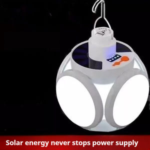 Ampoule à LED à double charge à énergie solaire pour le football, matériau ABS PC, illuminé à <span class=keywords><strong>cinq</strong></span> côtés, randonnée en plein air, camping et jardin. - Product Image 2