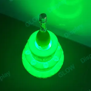 3 Ebenen Logo Nachtclub Party VIP Alles Gute zum Geburtstag Custom Wrapped LED Kuchen flasche Presenter