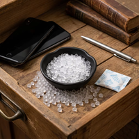 Sachets de gel de silice déshydratant en petits emballages pour la vente en gros, non  Perles blanches toxiques anti-humidité pour emballage industriel