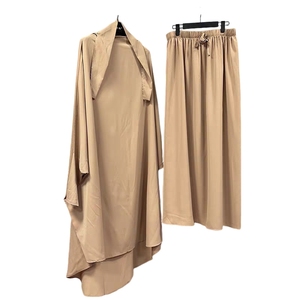 Promistar Ensemble <span class=keywords><strong>2</strong></span> pièces Polyester soie pour <span class=keywords><strong>Jilbab</strong></span> modeste Abaya robe de prière brodée pour adultes Offre Spéciale <span class=keywords><strong>pas</strong></span> <span class=keywords><strong>cher</strong></span> musulman ODM - Product Image 2
