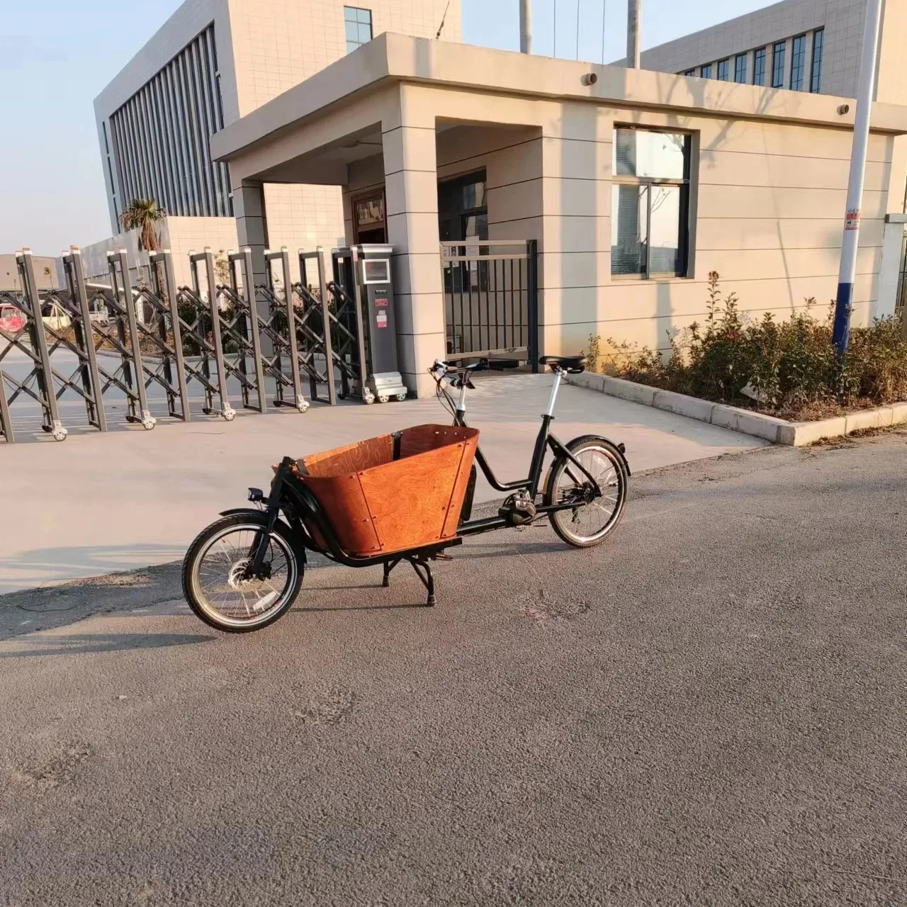 Mô hình mới bakfiets hai bánh xe điện hàng hóa xe đạp để bán