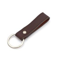 Porte-clés en cuir personnalisé découpé sur mesure avec logo imprimé et rivets métalliques pour cadeaux d'entreprise, articles promotionnels et souvenirs d'événements