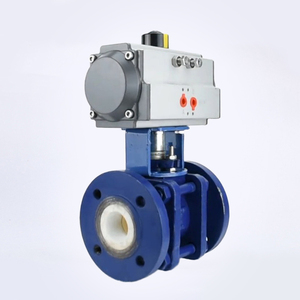Válvula de Bola Neumática de Cerámica de 3 Pulgadas, Acero Inoxidable 304, de Doble Acción, con Actuador Neumático de 2 Vías y Conexión de Brida - Product Image 2