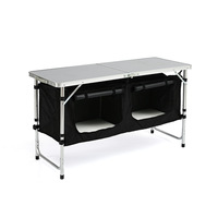 Meubles d'extérieur personnalisés, cuisine mobile, table pliante, table de camping portable, alliage d'aluminium multifonction, IGT, pique-nique, léger