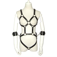 SFY1409 Harnais de corps complet sexy en cuir, lingerie féminine transparente, vêtements érotiques, harnais de taille, porte-jarretelles, sous-vêtements