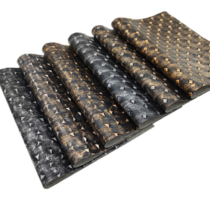 2023 patrón de calavera geométrica en relieve PU Faux cuero sintético tela rollo/hoja para hacer cubierta/accesorios de bricolaje/Decoración - Product Image 5