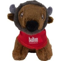 Jouets en peluche d'aigle promotionnels avec des peluches douces de bandana vert pour la promotion de marque