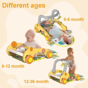 7合1婴儿健身房游戏垫和手推车助行器玩具幼儿肚子时间钢琴活动中心多功能平衡摇马 - Product Image 5