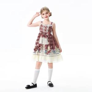 Disfraz de Vestido de Princesa Lolita con Tirantes Finos Estilo Granja Pastoral para Niñas, Halloween 2026, Vacaciones en Hawái - Product Image 1