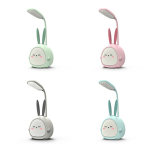 Dễ Thương 3D ánh sáng ban đêm phim hoạt hình Kawaii Bunny bảo vệ mắt có thể sạc lại Bàn phòng ngủ trẻ em dẫn đèn cạnh giường ngủ - Product Image 2