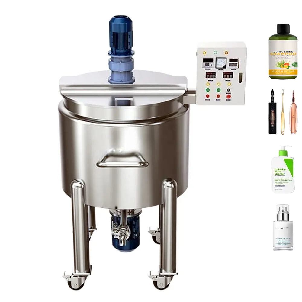 DZJX 50L 100L 200L Líquido Agitado Tanque Com Jaqueta De Resfriamento Suco De Frutas Bebidas Homogeneizador Químico Emulsificador Tanques De Mistura