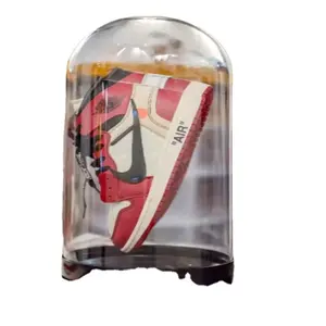 2024热独特透明胶囊亚克力鞋球盒，带轻质搁板容器