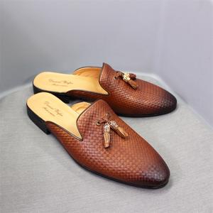 Zapatos Casuales de Verano con Punta Puntiaguda, Mules, Pantuflas Duraderas para Hombre, Pantuflas Deportivas de Diseño Británico de Última Moda para Hombre - Product Image 1