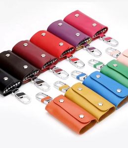 Promotion : Porte-clés en cuir de vachette véritable personnalisé, grande capacité, sacoche de ceinture pour clés, style coréen, personnalisable, multifonctionnel pour clés de voiture - Product Image 2