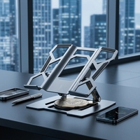 Nouveau support pour ordinateur portable en aluminium de style mecha Z7, pliable, pivotant à 360°, réglable