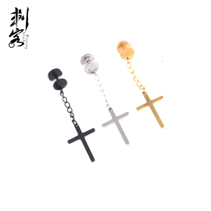 Croce su catena pendente 16 Gauge 316L in <span class=keywords><strong>acciaio</strong></span> <span class=keywords><strong>chirurgico</strong></span> finte spine - Product Image 2