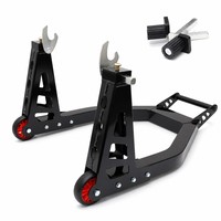 Support de réparation et d'entretien pour moto, réglable CNC, en alliage d'aluminium, avec chaîne de levage, pour roue avant et arrière