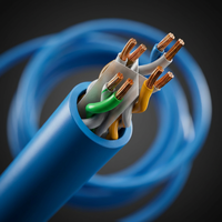 Câble CAT6 UTP 23AWG CCA massif, 305 m en boîte, 550 MHz, 10 Gbit/s, certifié Fluke, pour réseau Ethernet LAN