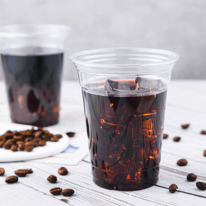 Gobelets jetables personnalisés en PET/PLA de 16 oz (98 mm) pour jus, smoothies, thé, café, yaourt, granita, <span class=keywords><strong>Activia</strong></span>, tailles 12, 16, 20 oz avec couvercles dôme - Product Image 4