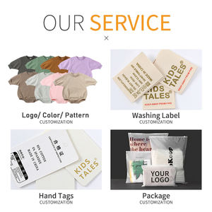 Roupas de Verão para Bebês <span class=keywords><strong>2026</strong></span>, Macacões Bubble para Meninos e Meninas, Bodysuit de Algodão French Terry Personalizado para Bebês Recém-Nascidos - Product Image 3