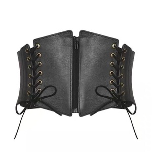 Cinturón Ancho de Cuero para Mujer, Corsé de Moda, Faja Reductora Elástica de Cintura Alta para Vestido Gótico - Product Image 2