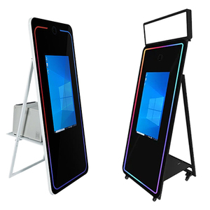 Chất lượng cao bằng gỗ kỹ thuật số ARC ai Photo Booth máy cho các sự kiện iPad tương thích Shell 3 Piece ma thuật gương ảnh Booth - Product Image 2