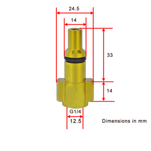 Buse de nettoyeur haute pression G1 4, pointe en céramique d'aluminium pour lavage de voiture, dégraissage, 24.5x12.5x33 Mm - Product Image 1
