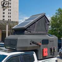 Huntoo 4x4 Camping-car en aluminium à glissière pour camionnette, tout-terrain, avec salle de bain, cuisine et énergie solaire