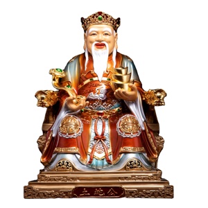 Cobre puro pintado invitando riqueza tierra patria abuela estatua de Buda hogar tienda Oficina adoración Dios adornos - Product Image 5