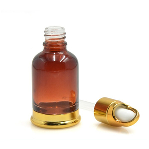 Contenedor de aceite esencial, botella cuentagotas de lujo de perfume dorado de 30ml - Product Image 1