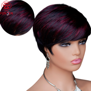 Cheveux humains vierges à 100 %, <span class=keywords><strong>coupe</strong></span> courte pixie fabriquée à la machine, couleur personnalisable, aspect naturel pour toutes les carnations et formes de visage - Product Image 2