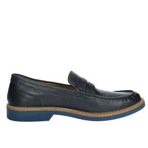 Mocassins pour homme Imac en cuir bleu à semelle épaisse, chaussures décontractées - Product Image 4