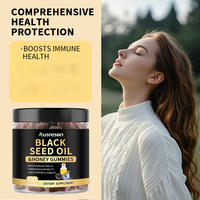 Gummies d'huile de Nigelle Ausreson OEM – Soutien Immunitaire Halal 1500mg – Huile Naturelle pour Cheveux et Peau à l'Origan