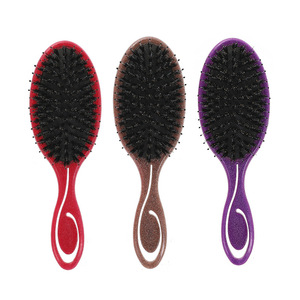 Cepillo de cerdas de cerdo con brillo Yunli, cepillo grande antiestático para masaje del cuero cabelludo y uso doméstico - Product Image 1