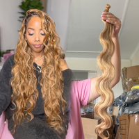 Cheveux synthétiques ondulés pré-plumés pour tresses, mèches brunes style bohème pour tresses au crochet, extensions capillaires