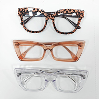 Montura de Gafas Retro de Acetato Grueso, Diseño de Aro Grueso y Audaz, Hecha a Mano, Duradera, para Hombres, Mujeres, Unisex