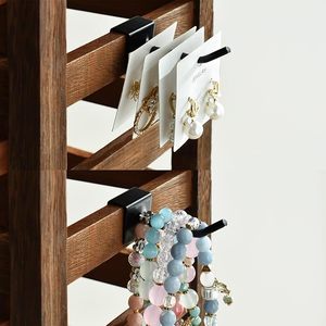 Support de rangement pour cartes de boucles d'oreilles à 20 crochets, un présentoir à bijoux en bois adapté aux cartes de boucles d'oreilles et aux présentoirs de bijoux - Product Image 4
