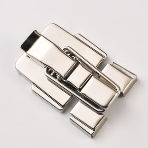 Metal Latch Nickel Plated Silver Color <b>For</b> Toolbox Handbag Luggage Hardware Accessory - Product Image 4