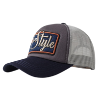 Gorra Trucker de Malla de Alta Calidad con Bloques de Color, Parche Bordado, Visera Curva, Ajustable, de 5 Paneles, Estilo Gorra de Béisbol para Camionero