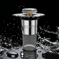 Bonde de vidange escamotable en acier inoxydable pour lavabo de salle de bain, panier filtrant amovible, filtre attrape-cheveux pour évier de cuisine et usage domestique