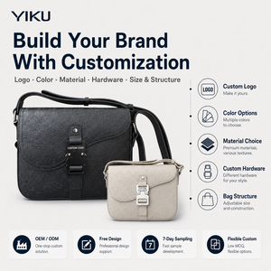 <span class=keywords><strong>Sac</strong></span> bandoulière tactique vintage en cuir PU gaufré avec logo personnalisé YIKU pour <span class=keywords><strong>homme</strong></span>, <span class=keywords><strong>sac</strong></span> messager avec boucle, vente en gros OEM - Product Image 3