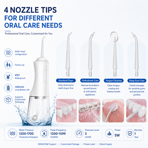 <span class=keywords><strong>Irrigador</strong></span> Bucal Económico al por Mayor, Impermeable IPX7, OEM/ODM, Dispositivo Eléctrico para Limpieza <span class=keywords><strong>Dental</strong></span>, Hilo <span class=keywords><strong>Dental</strong></span> <span class=keywords><strong>de</strong></span> Agua para el Hogar y Viajes - Product Image 3