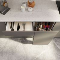 OPPOLIA Armoire de cuisine de luxe en HDPE, panneau stratifié PVC, finition brillante, moderne, F4 E0