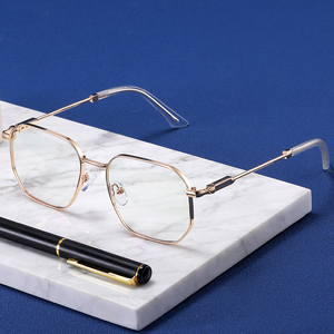 91360 mode hommes métal carré cadre Anti lumière bleue ordinateur lunettes lecture et jouer à des jeux pour protéger les yeux - Product Image 3